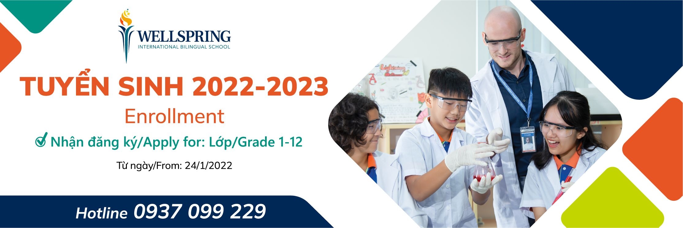 Thông báo: Mở đăng ký tuyển sinh Năm học 2022-2023